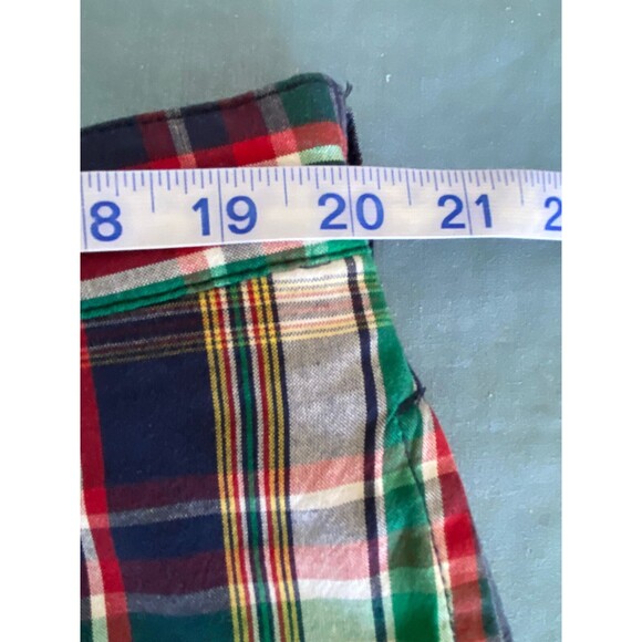 Vintage Polo Ralph Lauren Mens Reversible Short Size 38 Blue Madras Plaid Preppy - Picture 10 of 12